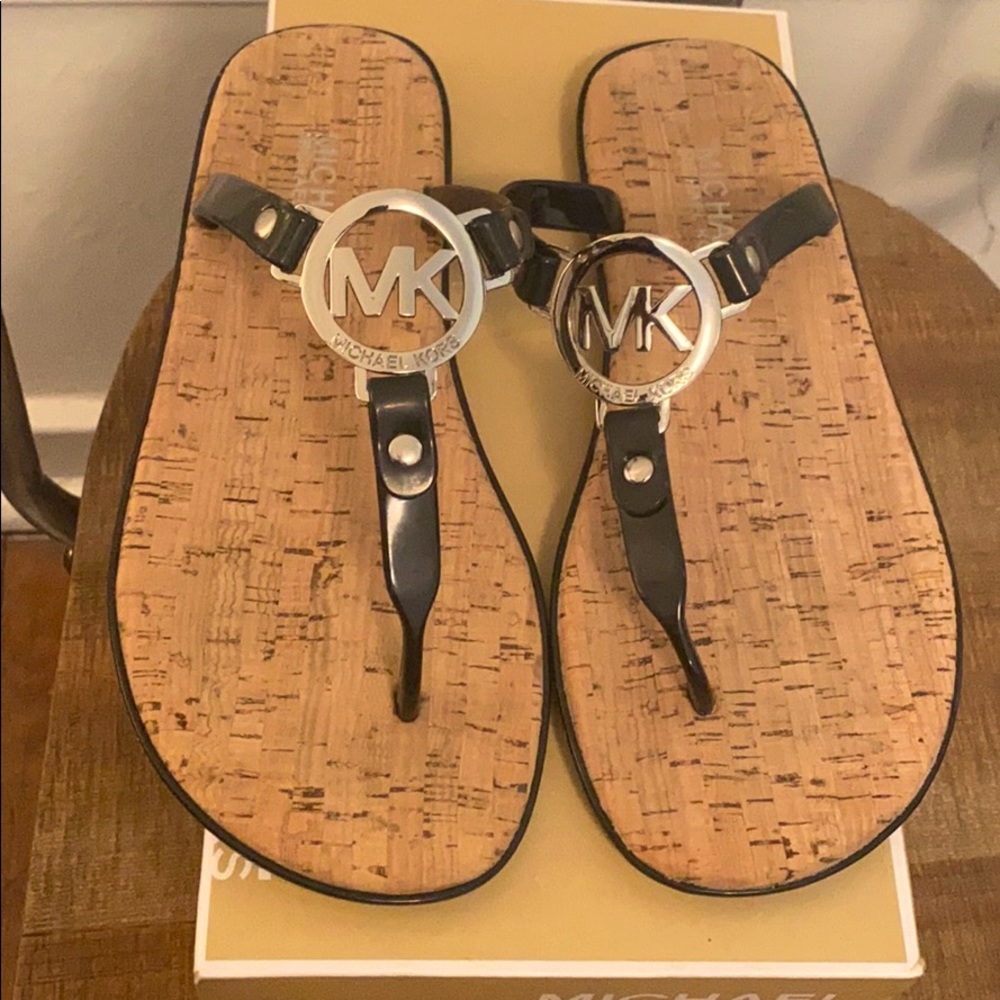 ✨Black MK Jelly Charm Sandals✨